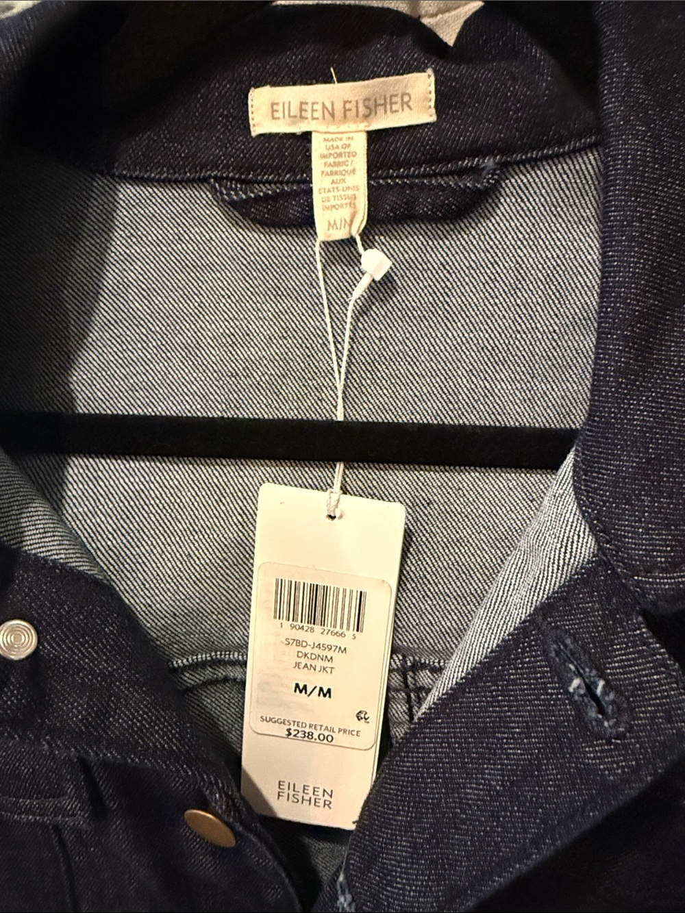 Eileen Fisher Indigo Denim Jean Jacket - Picture 2 of 2